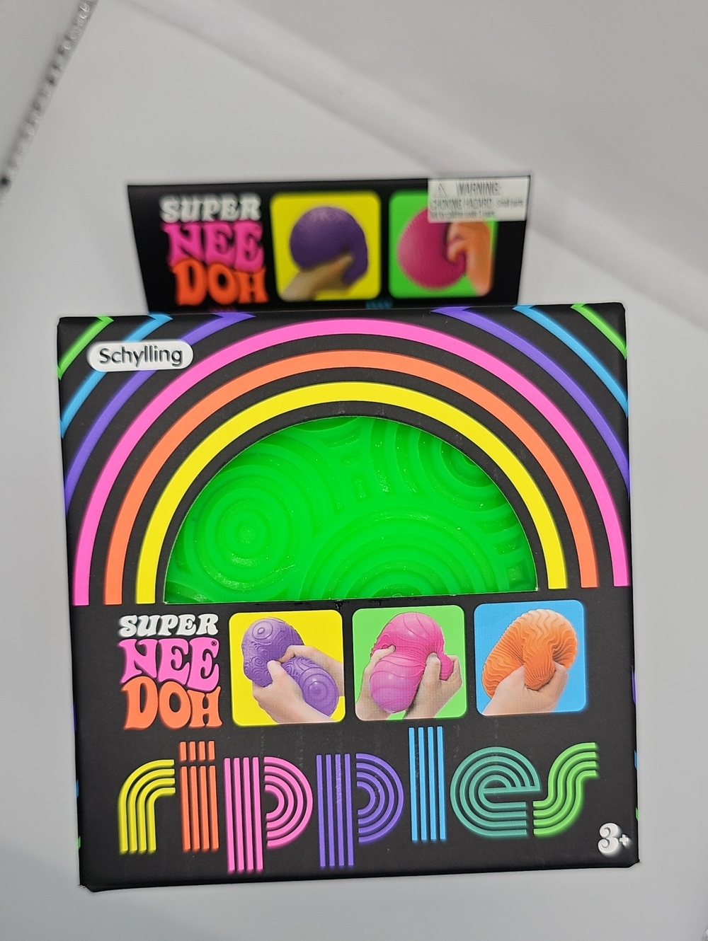NEW Super NeeDoh Ripples Giant/Jumbo Green Swirly Wavy Curly Groovy Glob Fidget